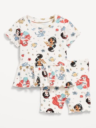 Disney© Ribbed Lettuce-Edge Top and Shorts Set for Baby | Old Navy (US)