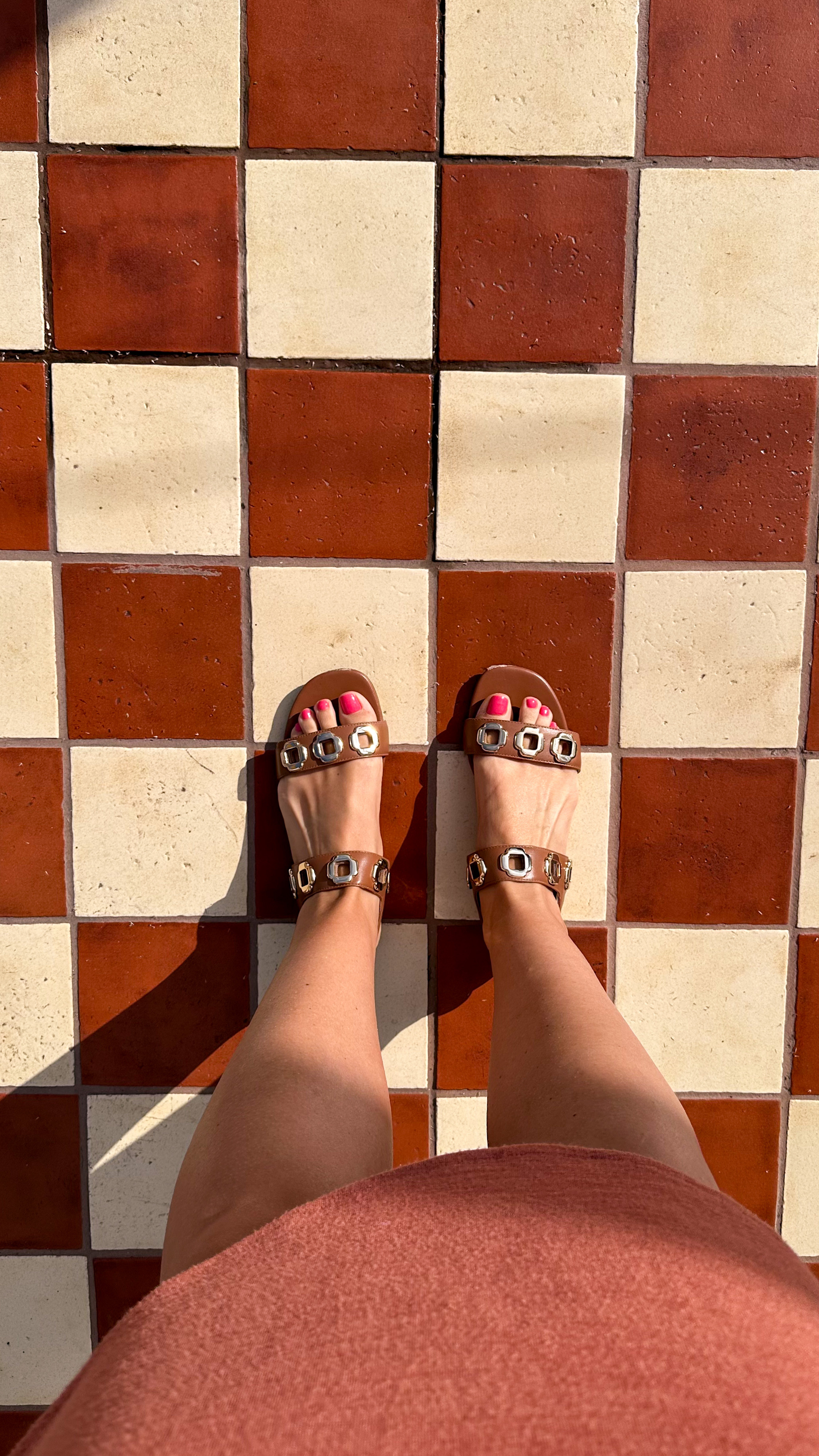 These tan leather double strap sandals with gold cutout hardware are a summer sandal worth investing in. The kind of shoe that elevates everything and gets better with wear. 

 #LTKootd #LTKOver40 #LTKSaleAlert