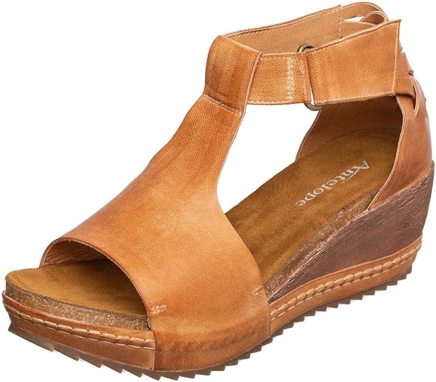Antelope Women's Padma Leather Wedge Wedge Sandals | Amazon (US)
