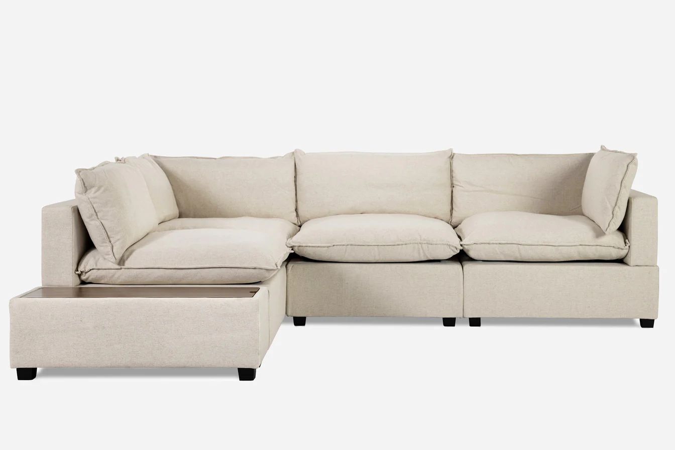 Kova L-Shape Sectional + Console | Albany Park