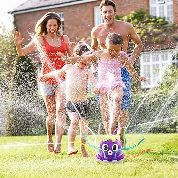Outdoor Water Spray Sprinkler for Kids and Toddlers, Summer Outside Toys Backyard Games with 8 Wi... | Amazon (US)