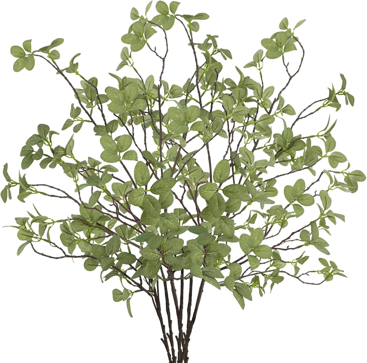 6 pcs Artificial Greenery Stems, 41.3’’ Tall Fake Plants Branches Faux Greenery Ficus Twig Leaf for Home Garden Shop Office Desk Decoration | Amazon (US)