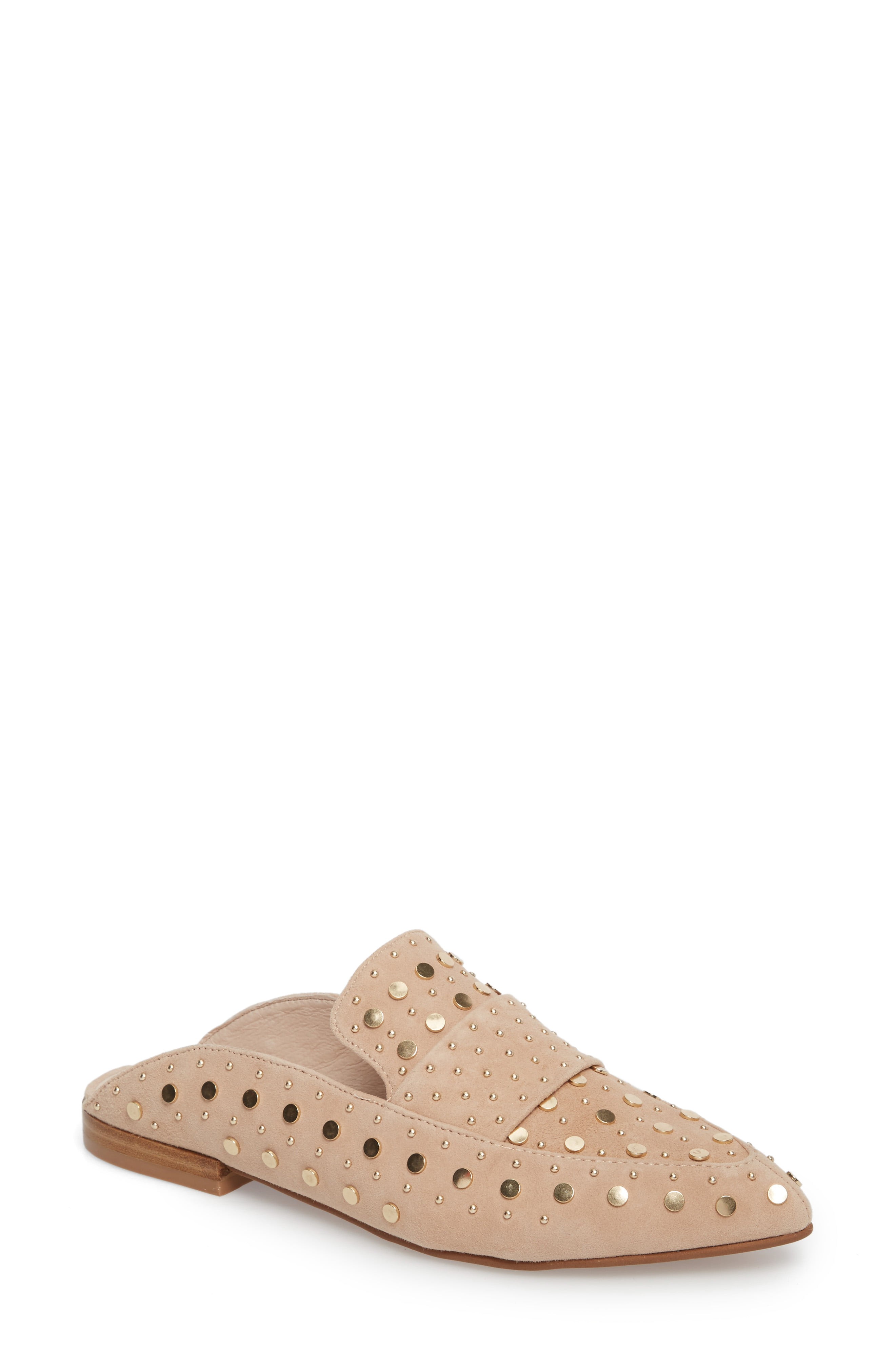 Women's Kristin Cavallari Charlie Studded Loafer Mule, Size 5.5 M - Pink | Nordstrom