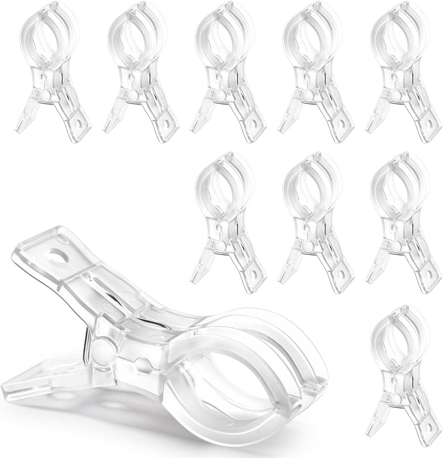 RELBRO Spring Clamps, 3.5 Inch Clear Plastic Clip, Invisible Design, 10 Pcs | Amazon (US)