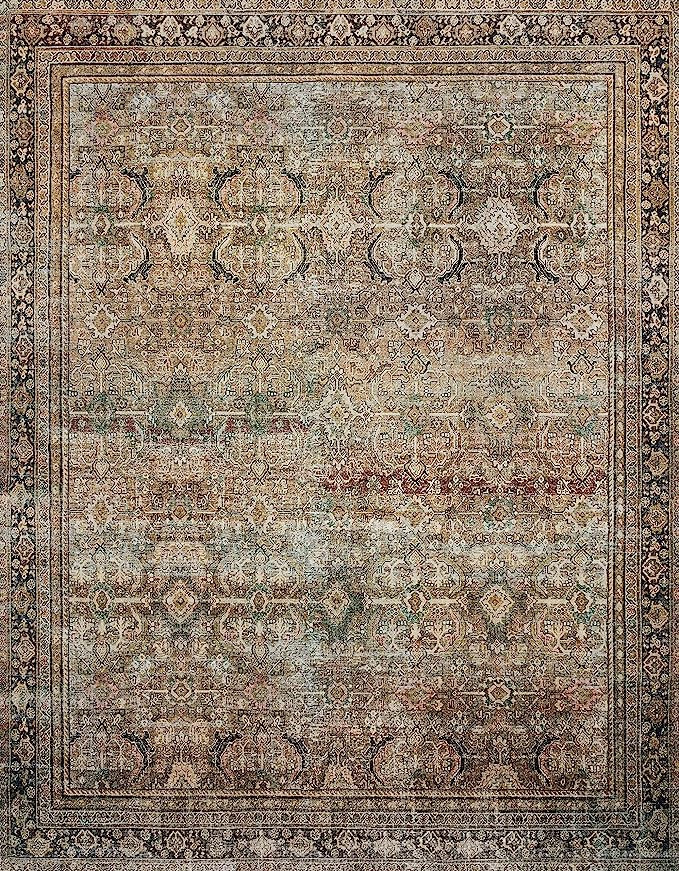 Loloi II Layla Collection LAY-03 Traditional Olive/Charcoal 7'-6" x 9'-6" Area Rug | Amazon (US)