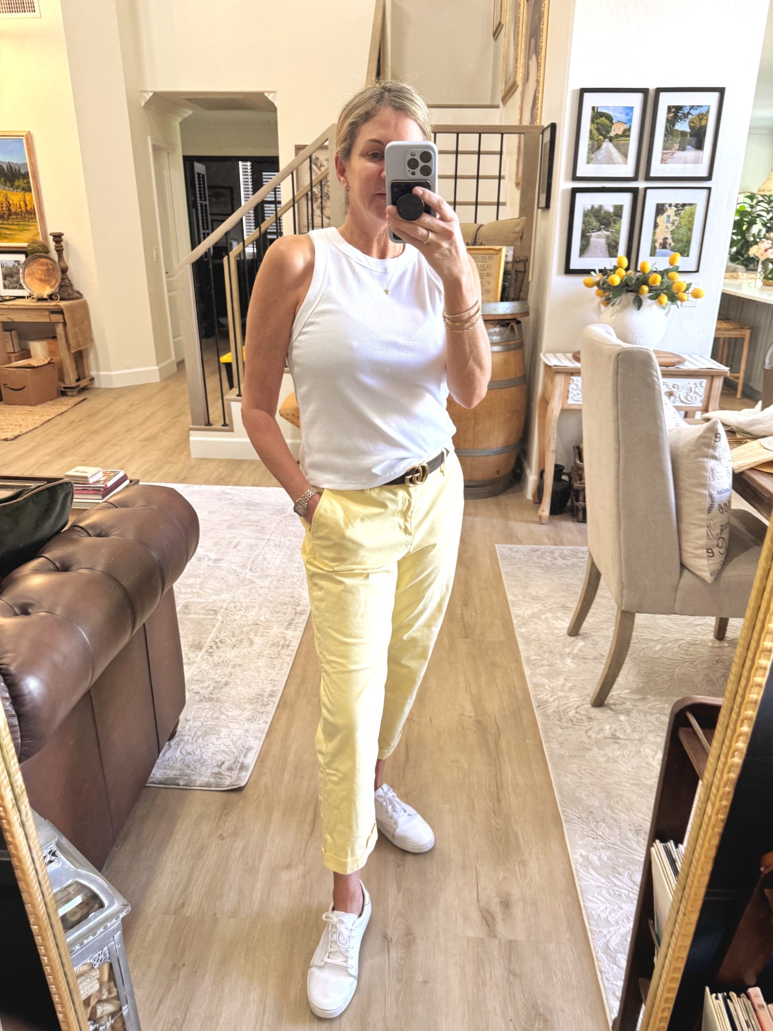 Spring Casual Outfit with my favorite all white sneakers. 

#LTKSeasonal #LTKootd #LTKOver40
