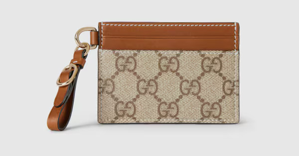 GG Emblem card case with strap | Gucci (US)