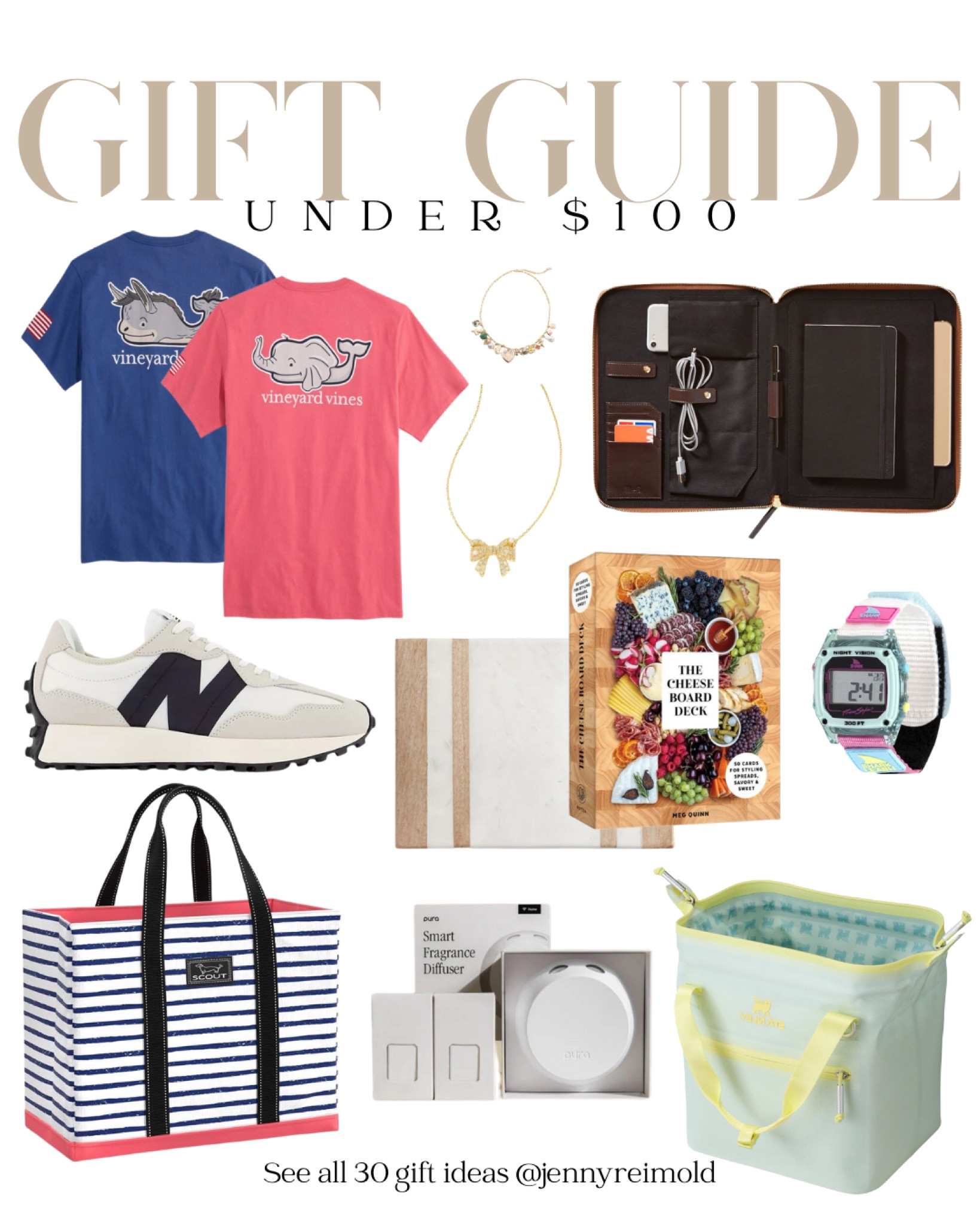 GIFTS UNDER $100.... An assortment of gifts that don't break the bank. Play close attention to those Vineyard Vines shirts. 

#LTKFamily #LTKGiftGuide #LTKFindsUnder100