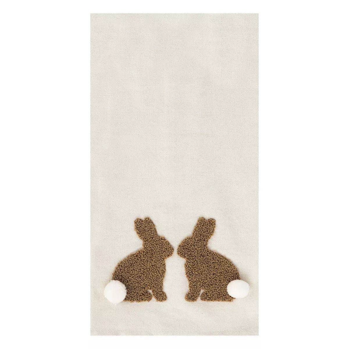 C&F Home Natural Easter Bunny Pom-Pom Cotton Kitchen Towel | Target