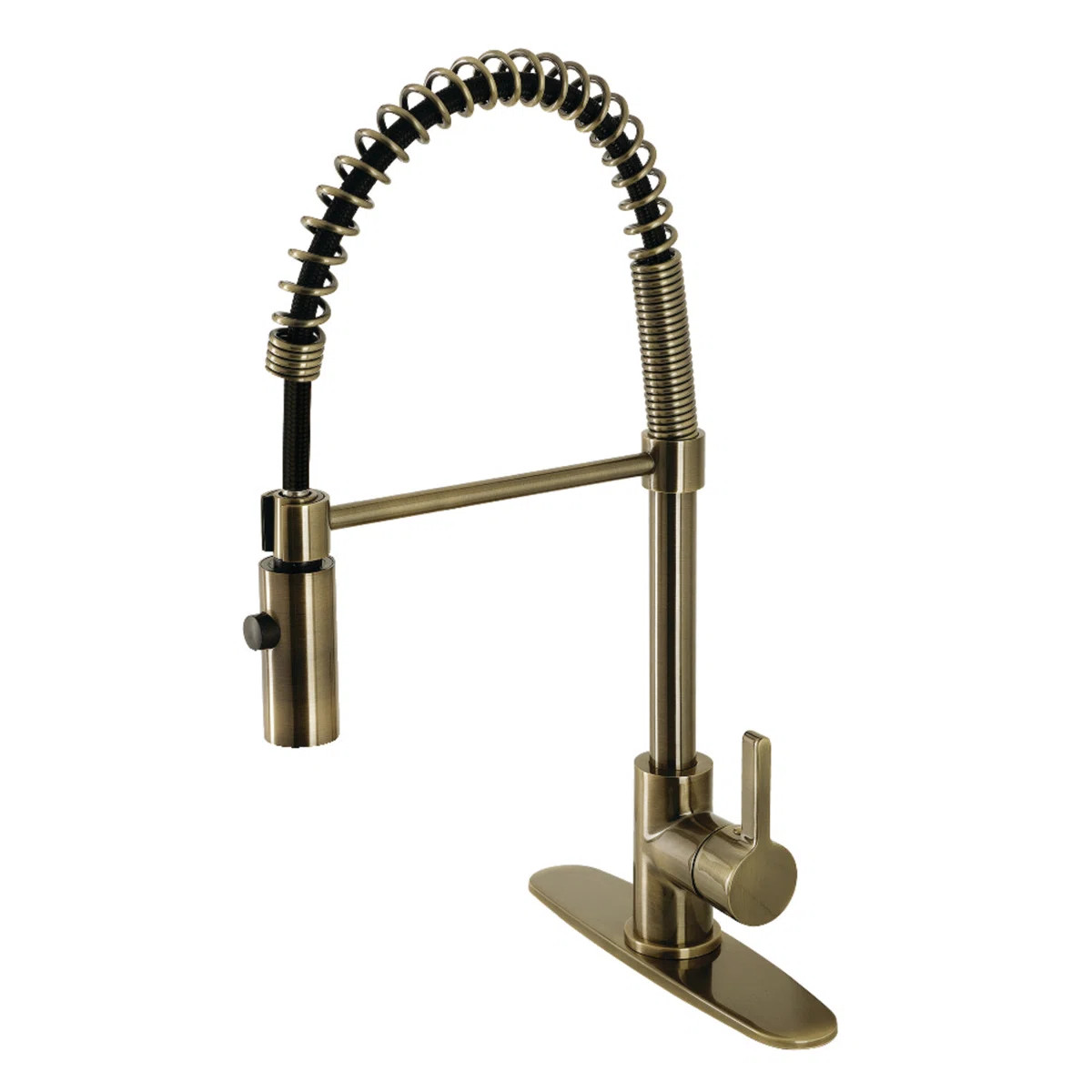 Kingston Brass Continental Single-Handle 1-Hole Deck Mount Pre-Rinse Kitchen Faucet LS877CTLAB | Wayfair North America