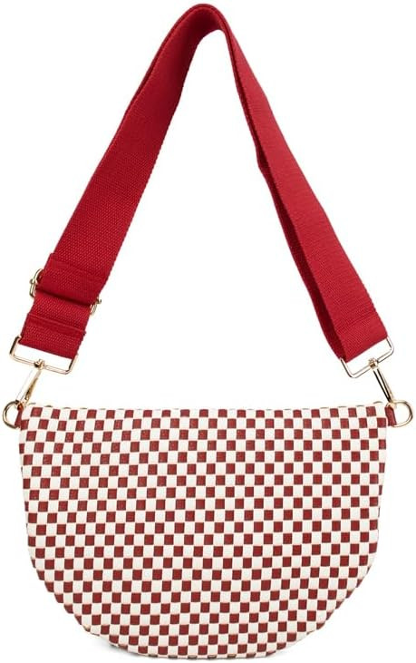 The Fiona | Woven Bum Bag | Stylish Woven Crossbody Bag | Adjustable Strap for Travel Festivals &... | Amazon (US)