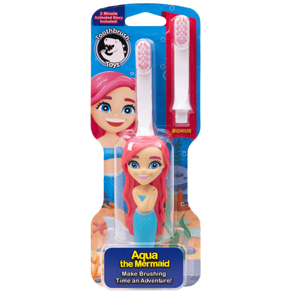 Mermaid Toothbrush for Kids Aqua the Mermaid Interactive Toy | Toothbrush Toys | Toothbrush Toys