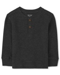 Baby And Toddler Boys Long Sleeve Thermal Henley Top | The Children's Place | The Children's Place
