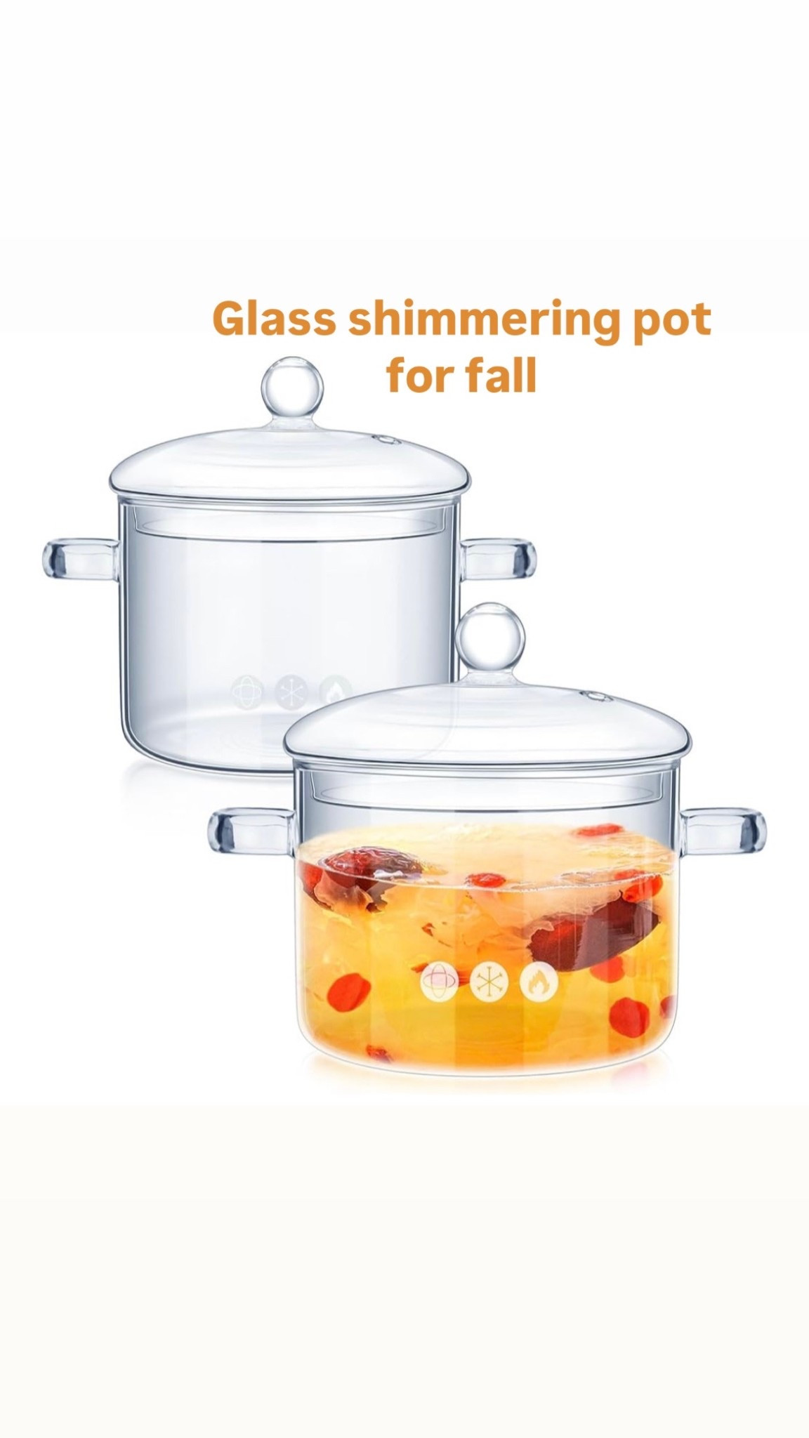 Glass shimmer pot for fall to make your house smell good 

#LTKSeasonal #LTKHome #LTKFamily