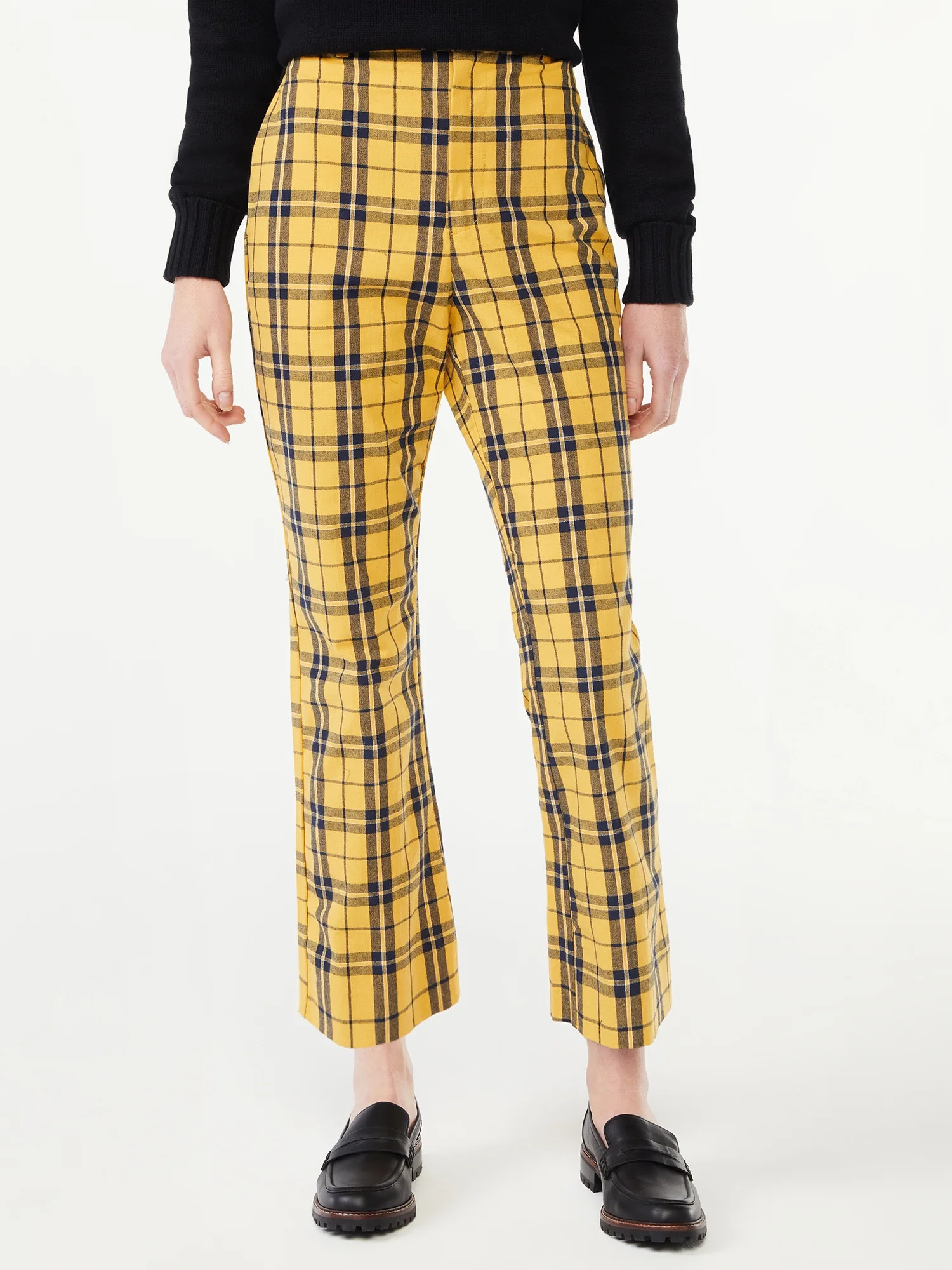 Free Assembly Women's Crop Kick Flare Trousers - Walmart.com | Walmart (US)