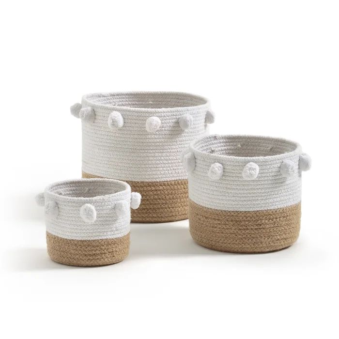 Baladane Pom-Pom Baskets (Set of 3) | La Redoute (UK)