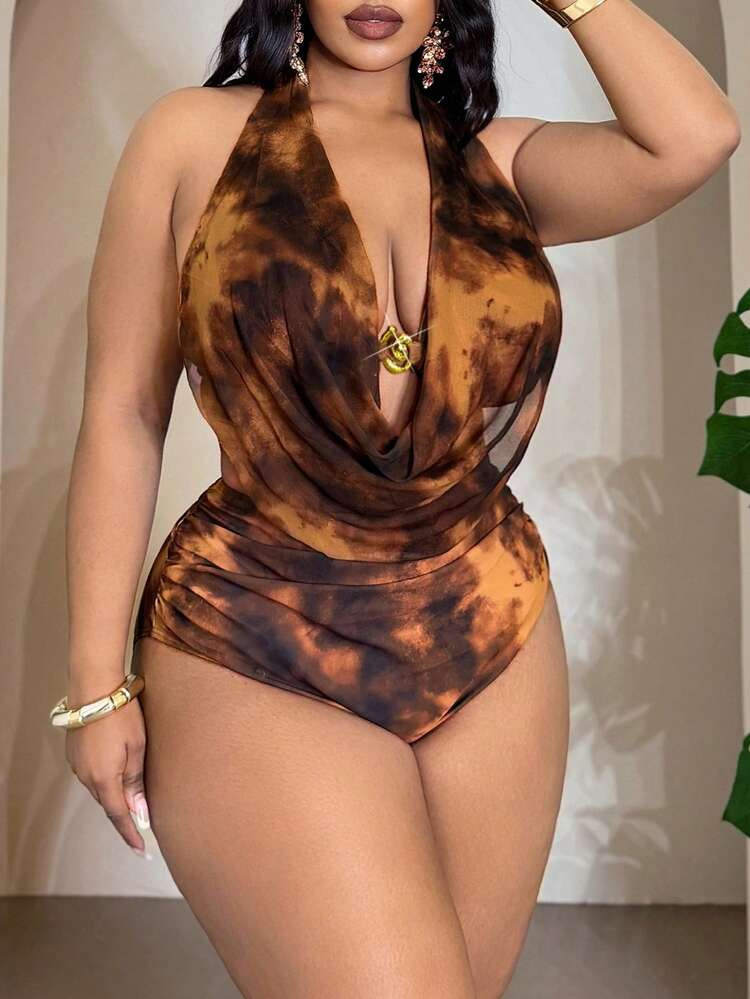 Tortoise shell halter | SHEIN