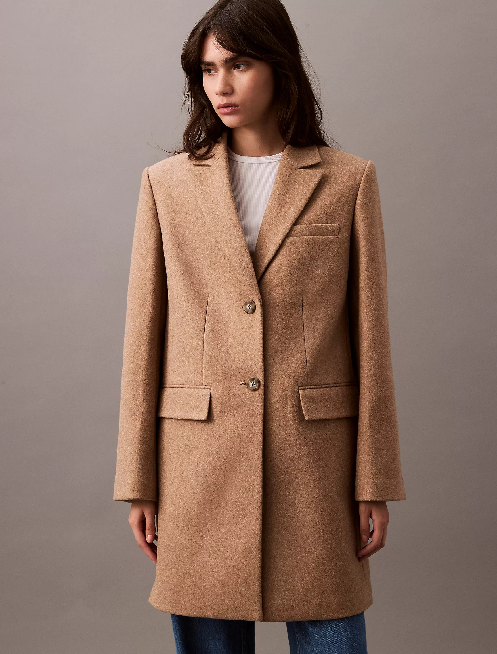 Tailored Single Breasted Coat | Calvin Klein | Calvin Klein (US)