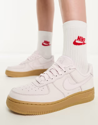 Nike Air Force 1 Premium trainers in light pink | ASOS (Global)