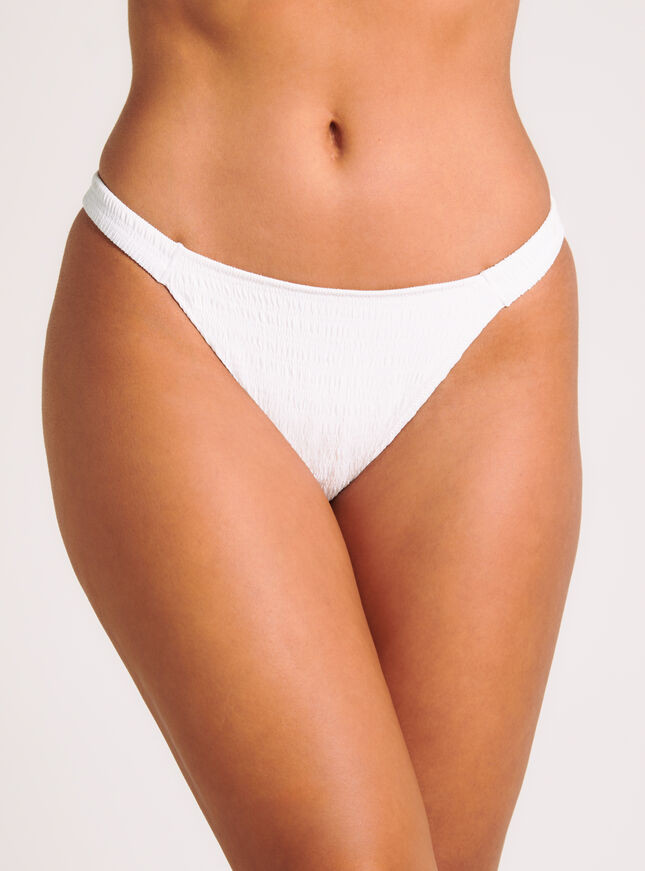 Amalfi crinkle brazilian bikini bottoms - White | Boux Avenue (UK)