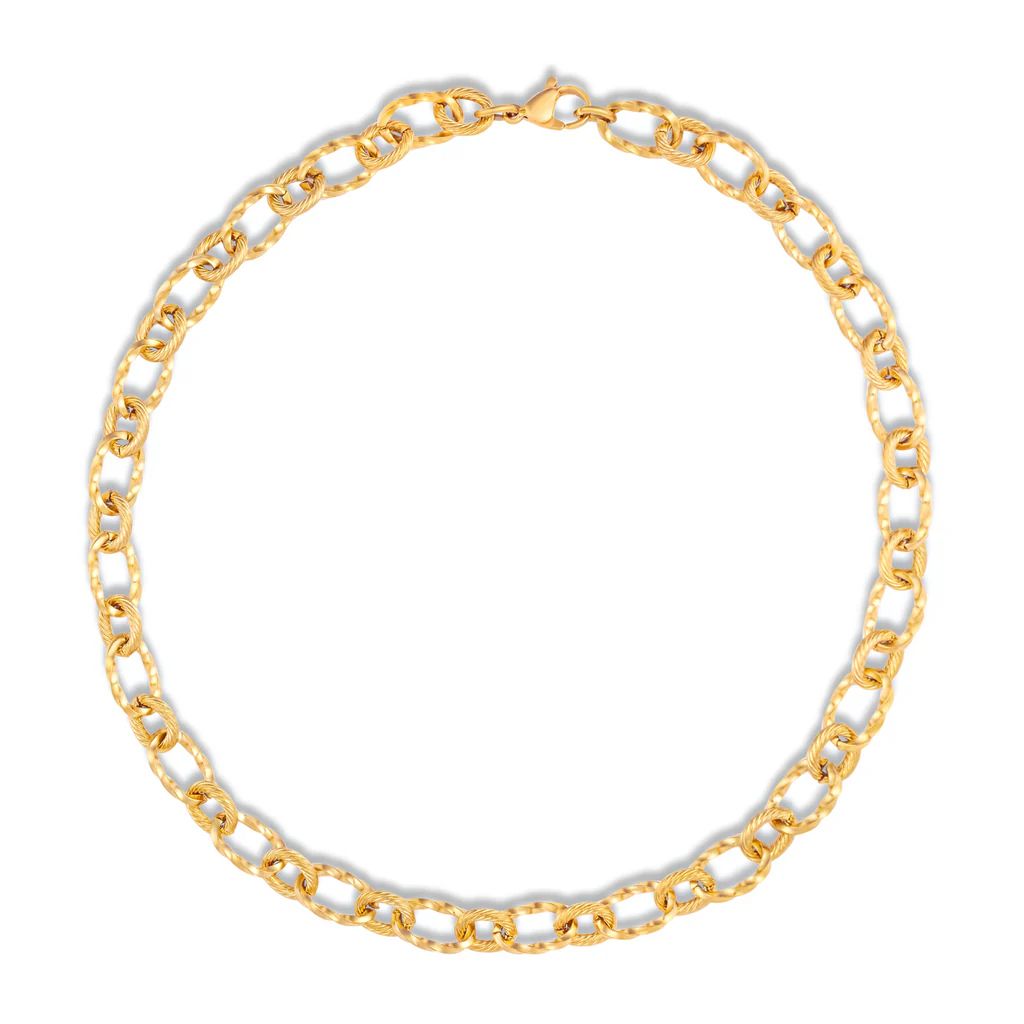 Ellie Vail - Tatum Textured Chain Choker Necklace | Ellie Vail Jewelry