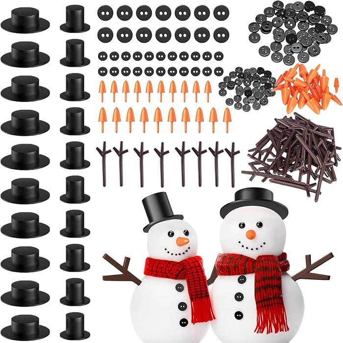 EABUY 300 Pcs Snowman Crafts DIY Kits for Winter Kids Holiday Party Decor Gift,Includes 30 Mini B... | Amazon (US)