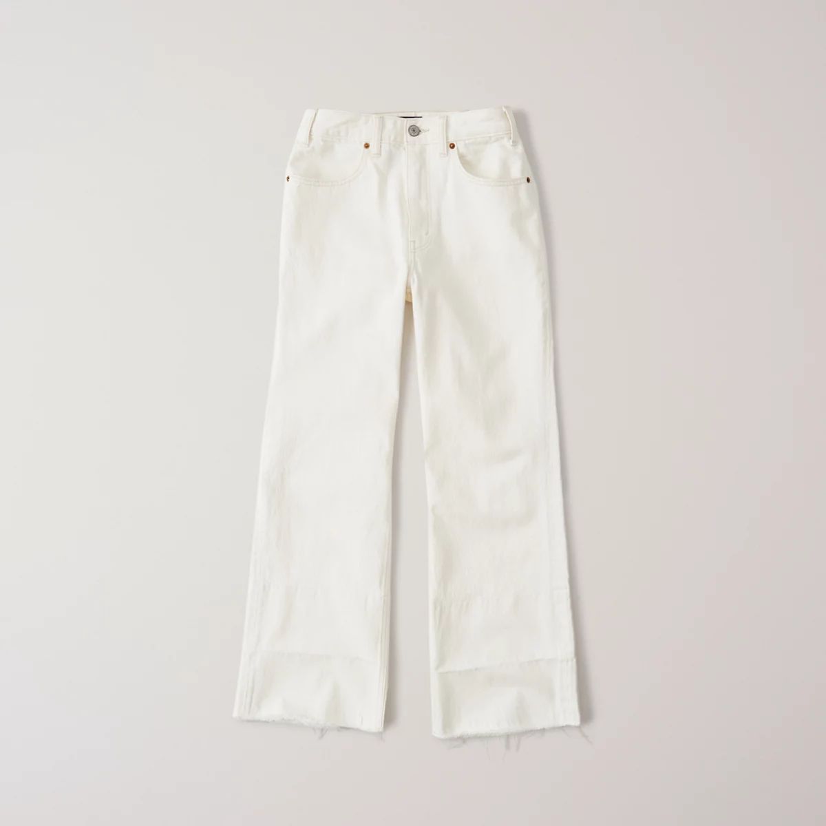 High Rise Wide Leg Ankle Jeans | Abercrombie & Fitch US & UK