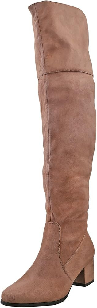 Nature Breeze Women's Linden-01 Over The Knee Mid High Block Heel Boots | Amazon (US)