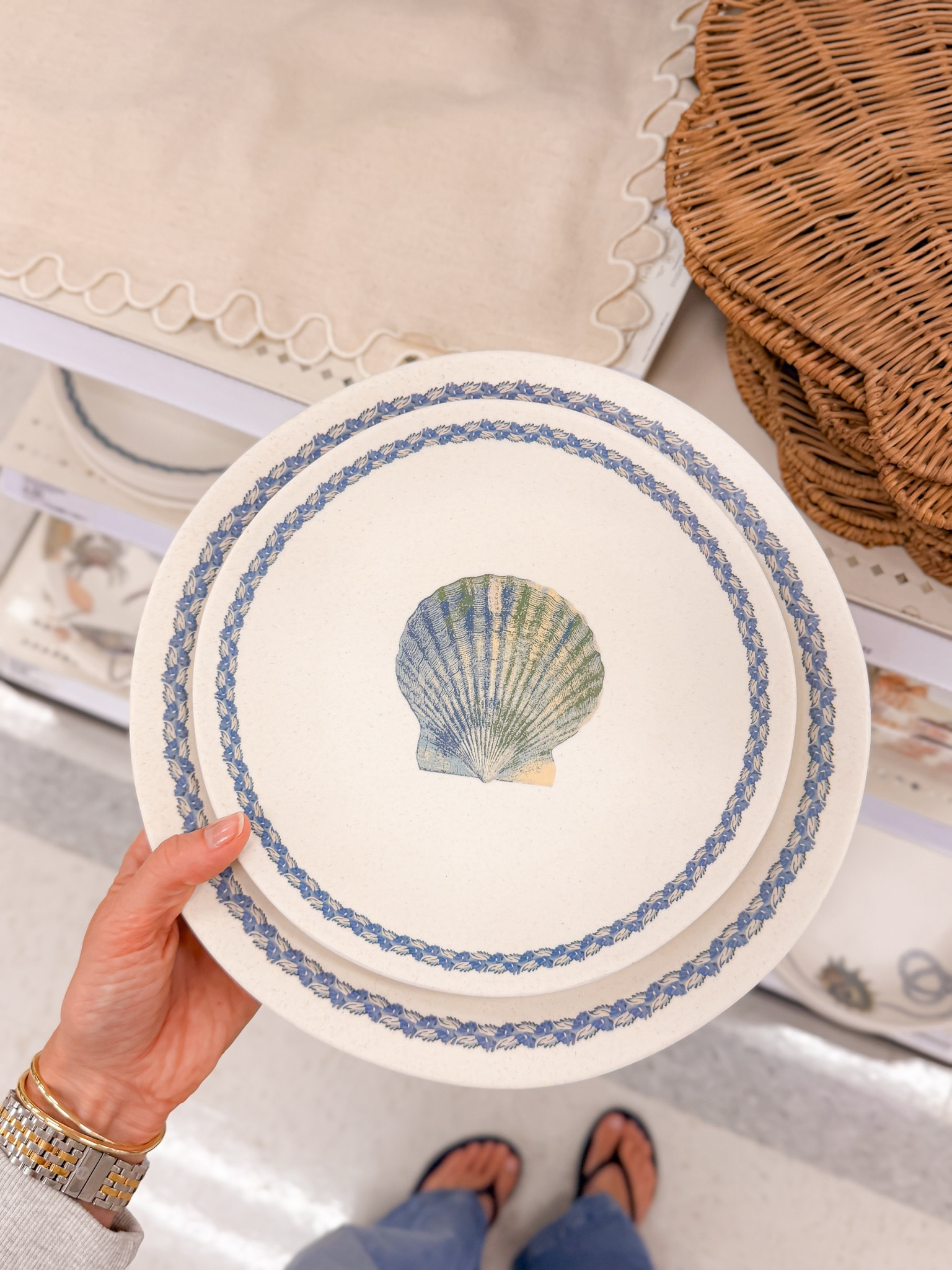 Coastal melamine dinnerware at Target!
