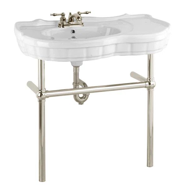 Porcelain Grade A Vitreous China 35" Console Bathroom Sink | Wayfair North America