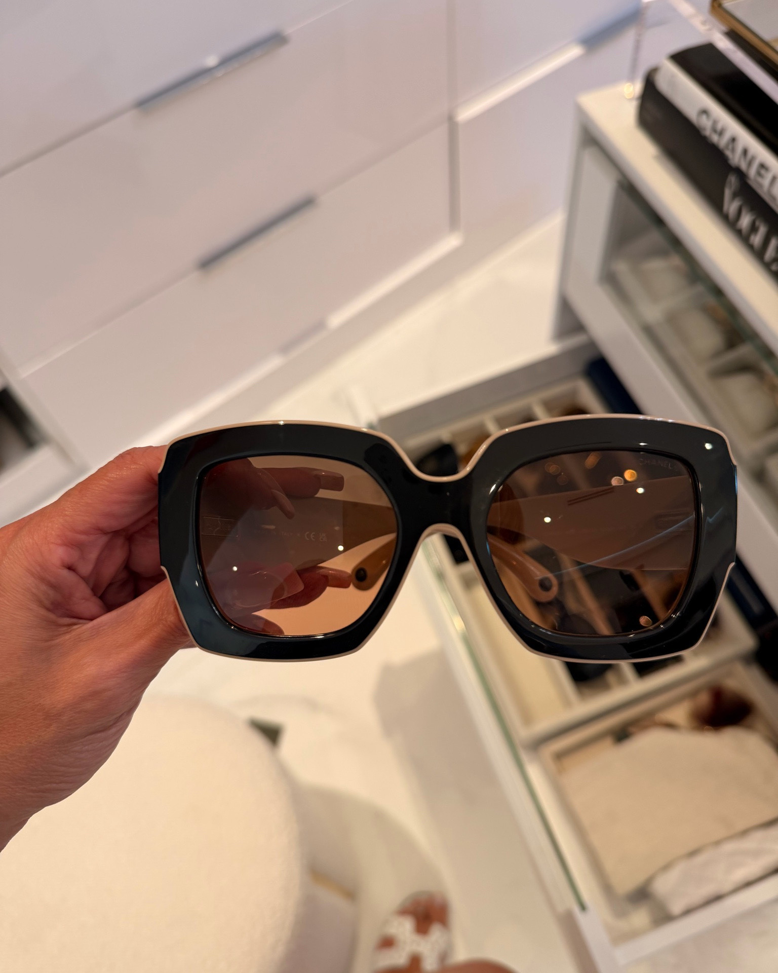 Loving these Chanel Sunglasses, perfect two-toned frame. They have been my go-to lately because they match most of my wardrobe.

#LTKgrwm #LTKootd