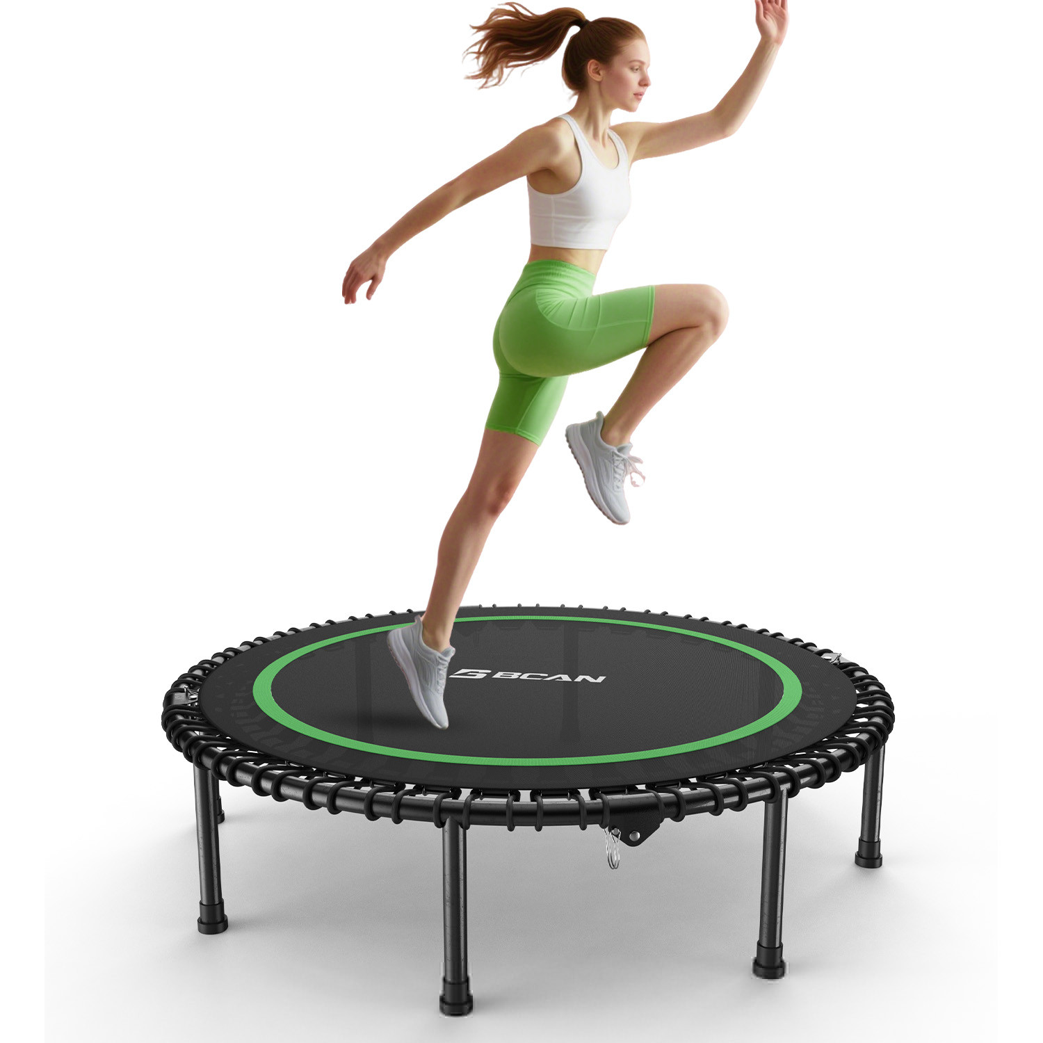 BCAN 40" Fitness Trampoline with Bungees, 450LBS Foldable Mini Trampoline | Walmart (US)