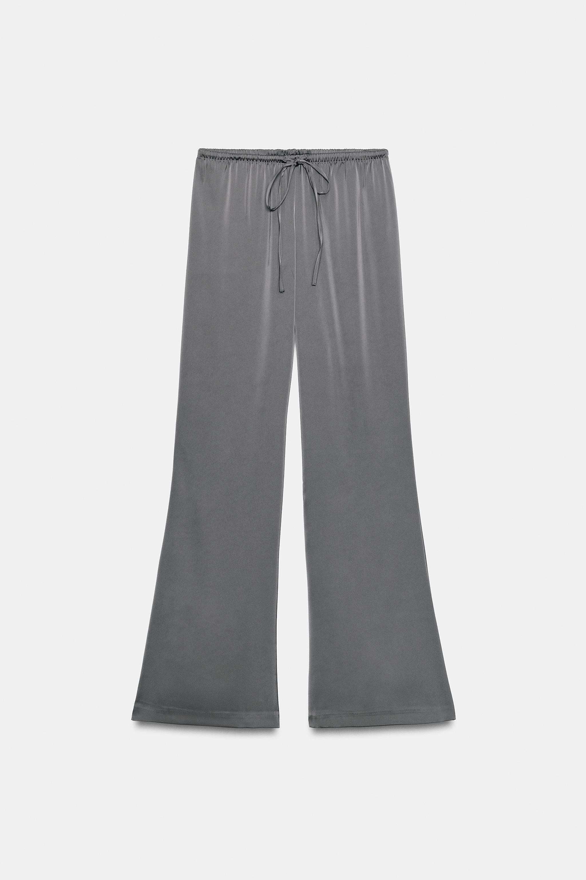 SATIN DRAWSTRING PANTS | Zara US