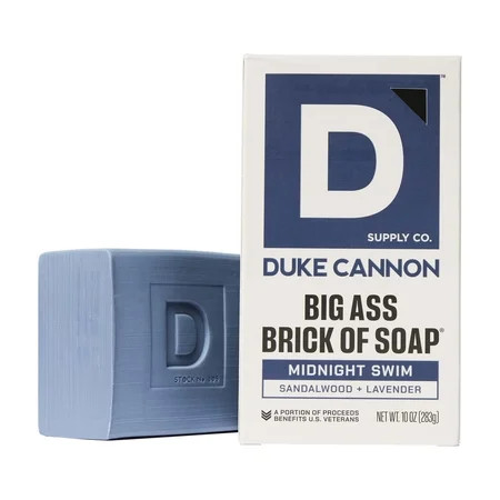 Duke Cannon Big Ass Brick of Soap® for Men, Midnight Swim, 10 oz Bar Soap | Walmart (US)