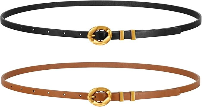 WERFORU Women Skinny Belt | Amazon (US)