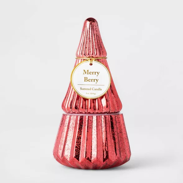 8oz Mercury Ribbed Stacked Glass Tree - Threshold™ | Target