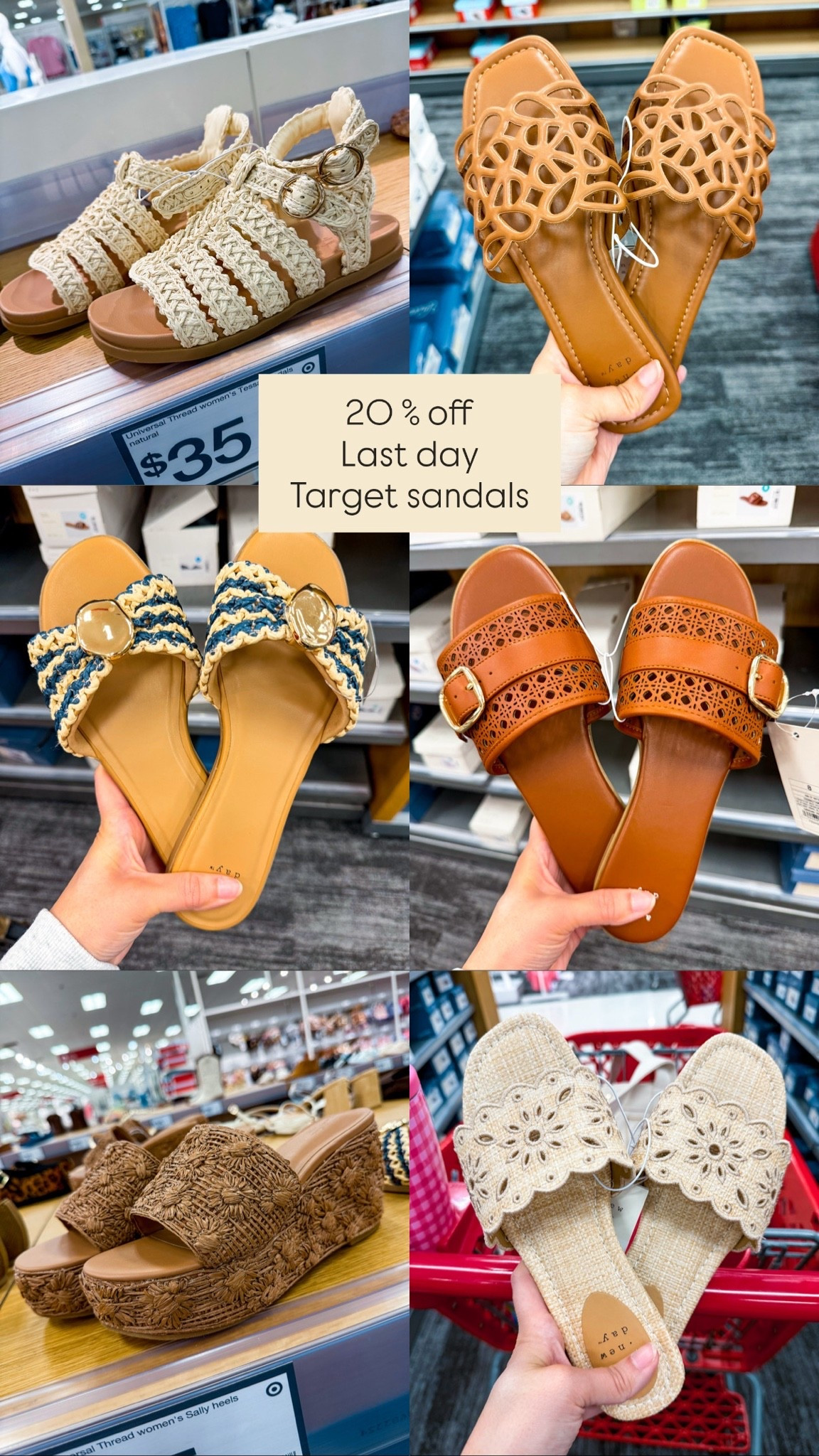 20 % off last last day @Target  sandals

#LTKootd #LTKgrwm #LTKmomlife