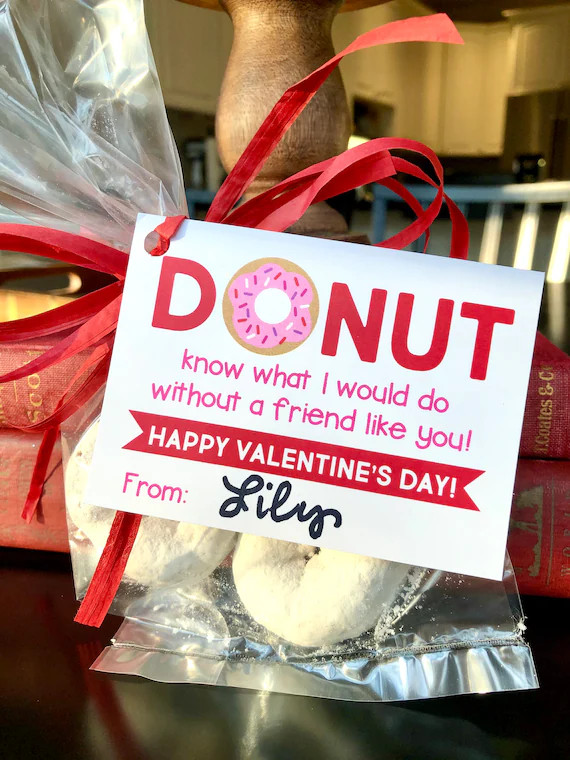 Donut Valentine Cards, Class Valentines, INSTANT DOWNLOAD, Printable Cards for Kids, Donut Know | Etsy (US)