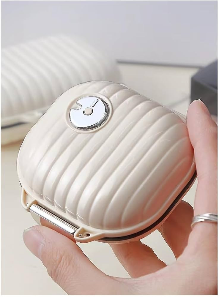 Pill Organizer Case with Lock, Compartmentalized Dispenser for Men and Women, Beige(Small Milk Wh... | Amazon (US)