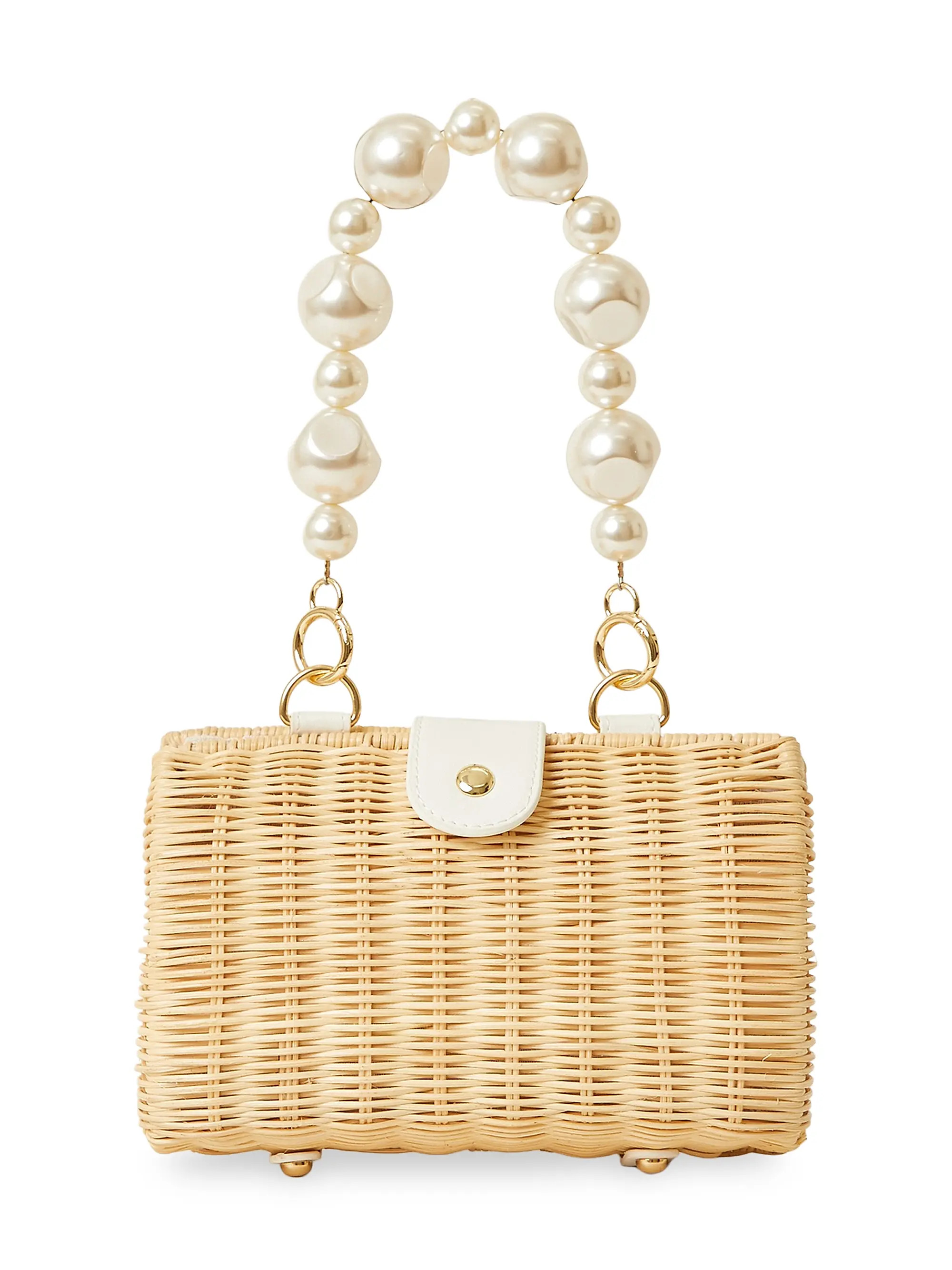 BTB Los Angeles Page Mother-Of-Pearl Rattan Top Handle Bag | Saks Fifth Avenue | Saks Fifth Avenue