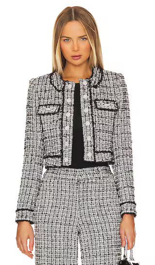 Zio Tweed Jacket in Black & White | Revolve Clothing (Global)