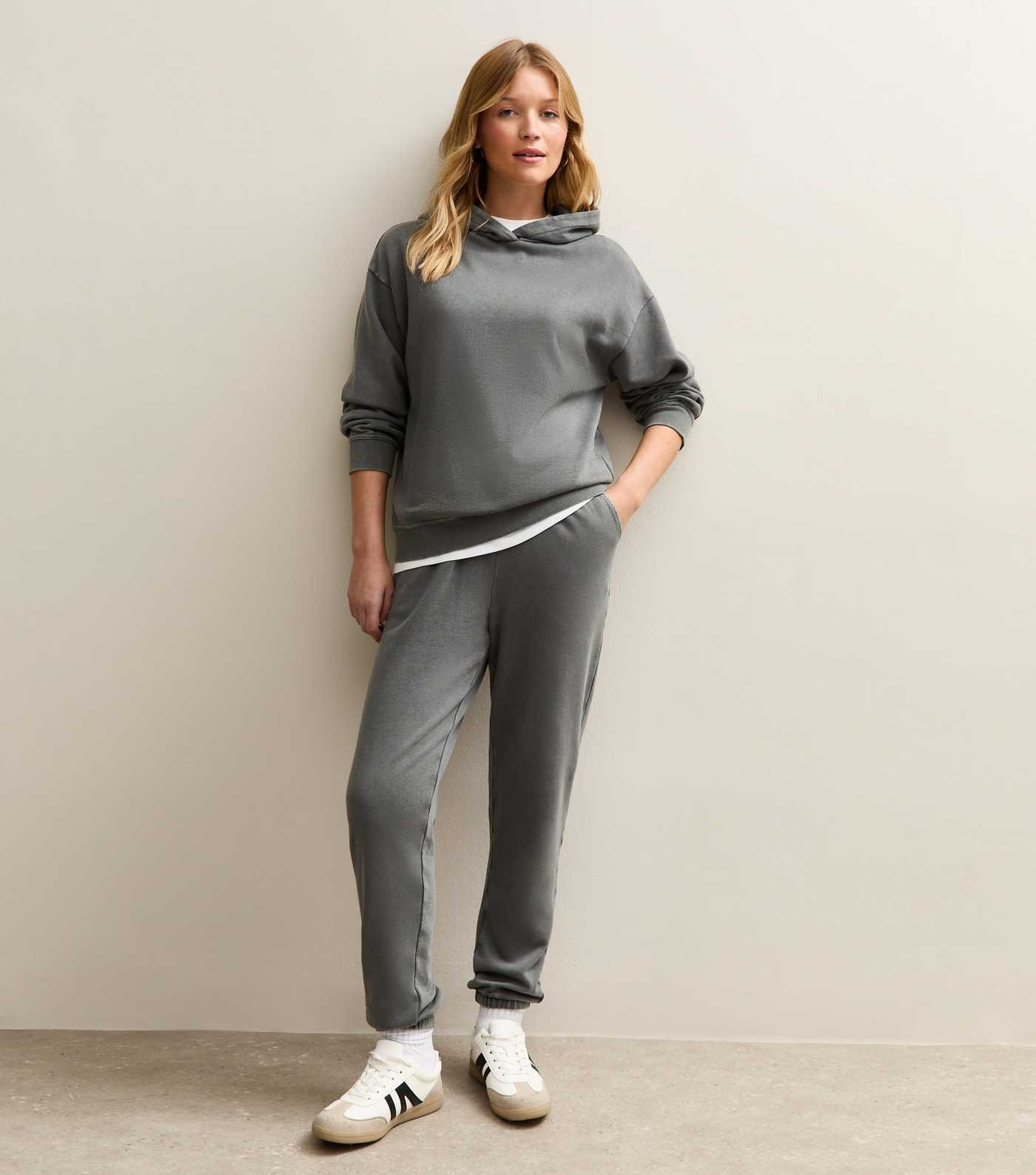 Dark Grey Washed Hoodie | New Look | New Look (UK)