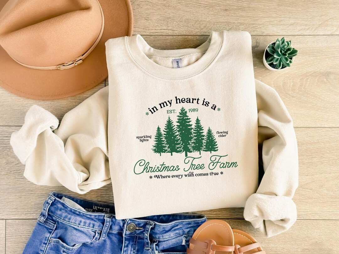 Christmas Tree Farm Sweatshirt for Kids & Adults, Cozy Taylor Lyrics Crewneck Pullover, Holiday S... | Etsy (US)