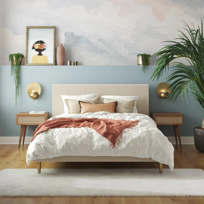 Daphne Upholstered Low Profile Platform Bed | Wayfair North America