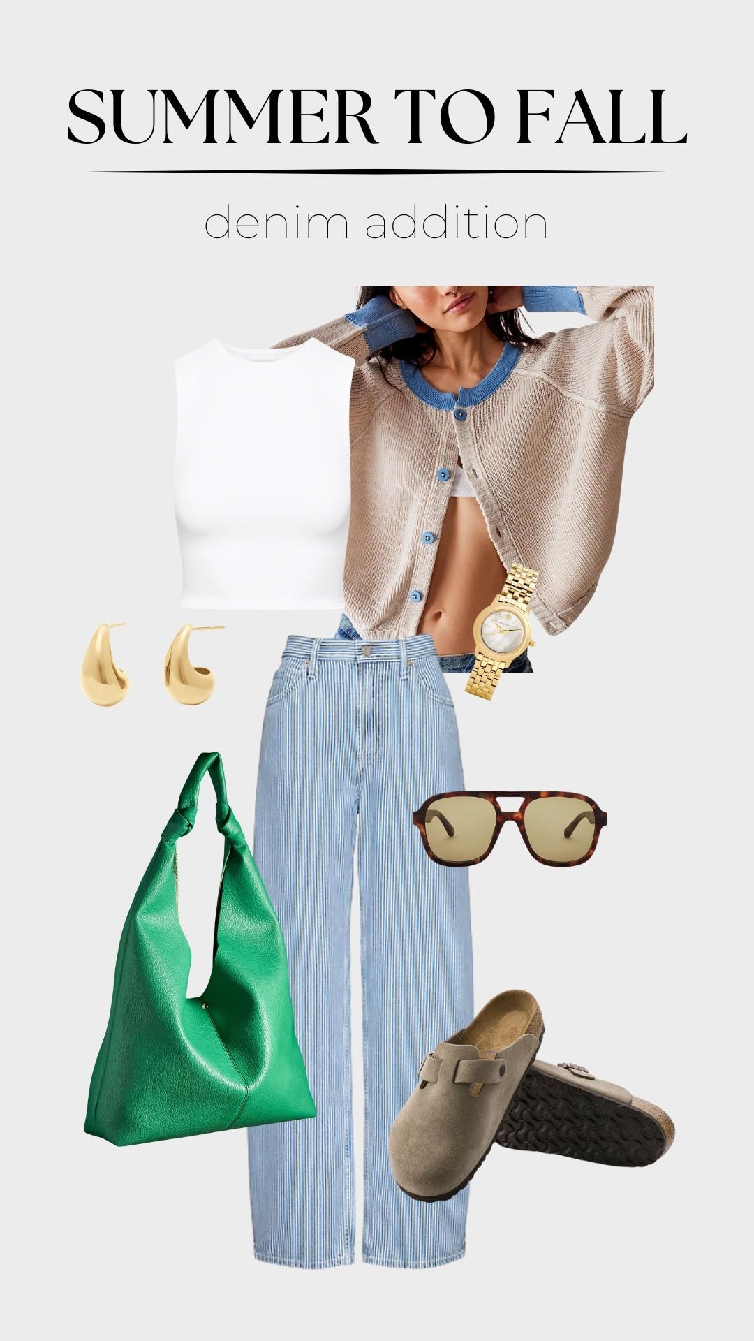 Summer to fall, DENIM addition! 

#LTKSeasonal #LTKautumn