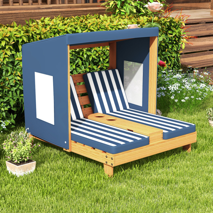Costway kids double lounge chair, kids double chaise lounge, outdoor kids chair, portable kids lo... | Costway US Affiliate
