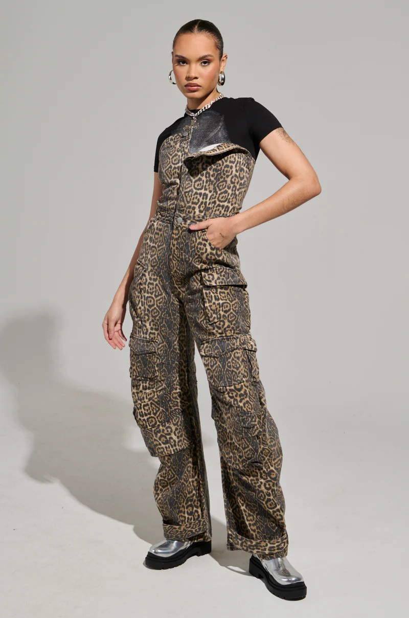 FIERCE ENERGY ONLY LEOPARD JUMPSUIT | AKIRA