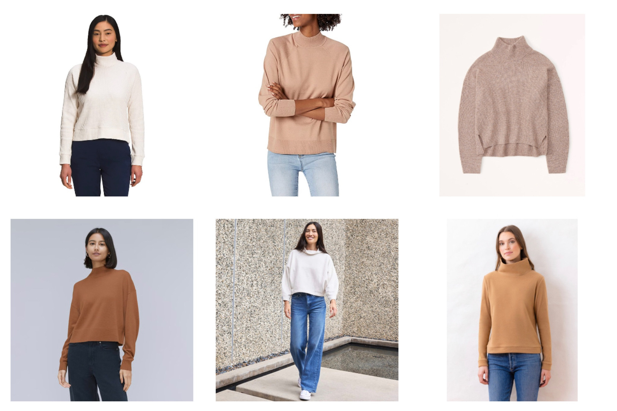 Options for a brown mock neck sweatshirt 

#LTKSeasonal #LTKFind #LTKunder100
