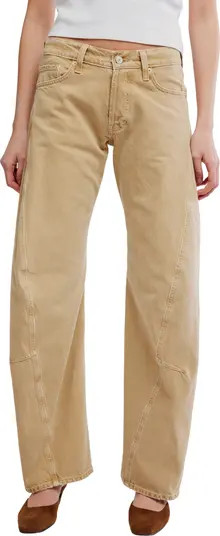 Fable Twisted Seam JeansFree PeopleOat Latte | Nordstrom