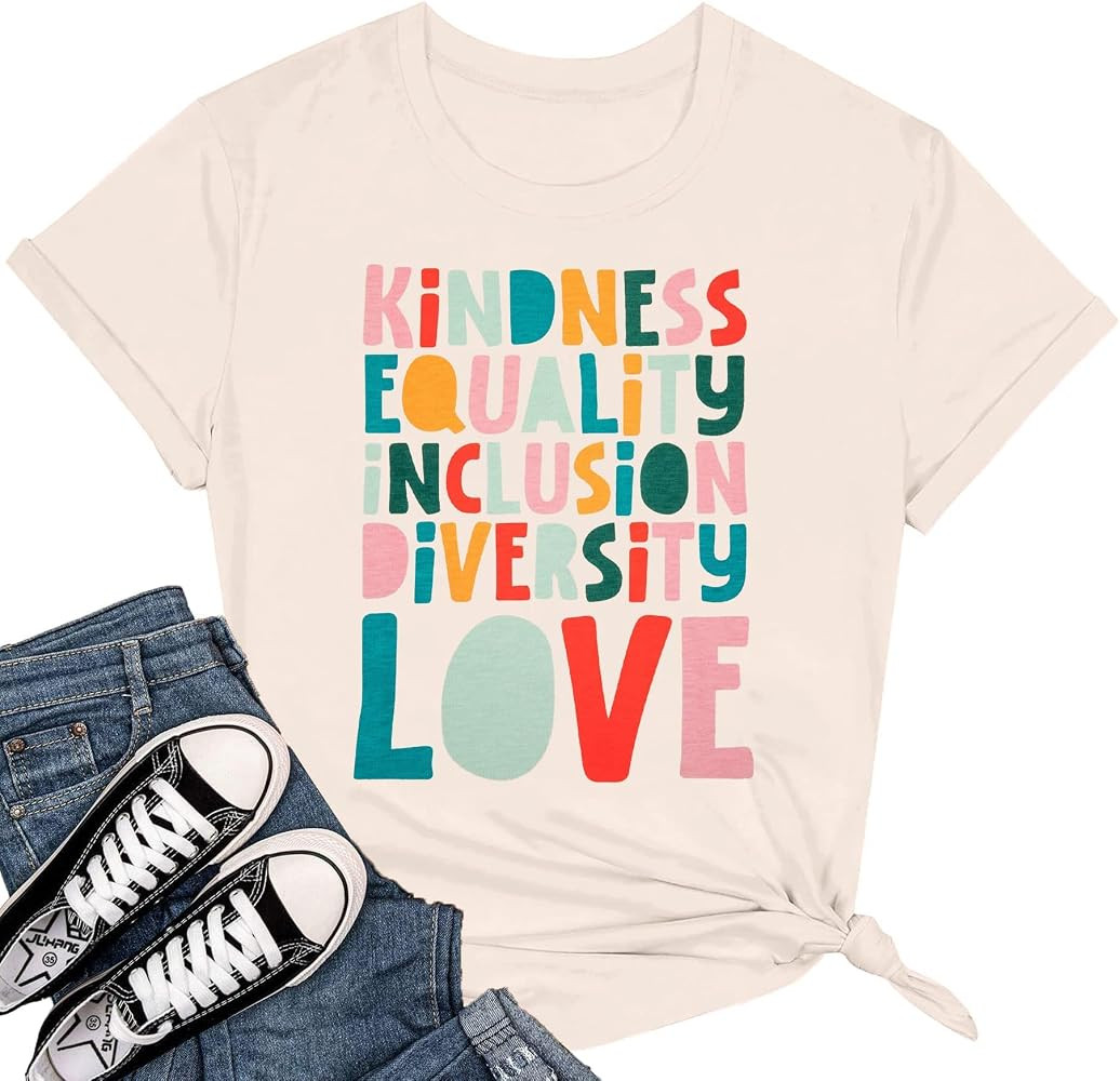 Kindness Teacher Shirt Women Special Education Shirts Teacher Life Love T-Shirt Inspirational Let... | Amazon (US)